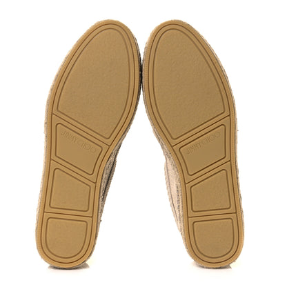 Jimmy Choo Calfskin Snake Embossed Mens Espadrilles 43 Beige 5 of 9