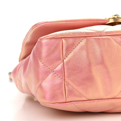 Chanel Iridescent Calfskin Quilted Medium Chanel 19 Flap Pink 8 of 11