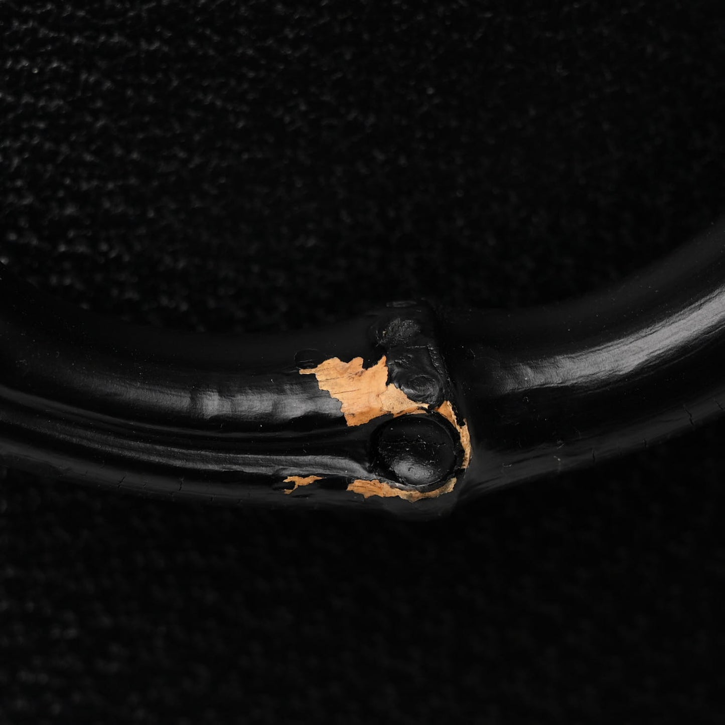 Textured Dollar Calfskin Web Monochrome Large Diana Tote Bag Black