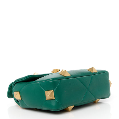 Valentino Garavani Nappa Small Roman Stud Shoulder Bag Jungle 4 of 10