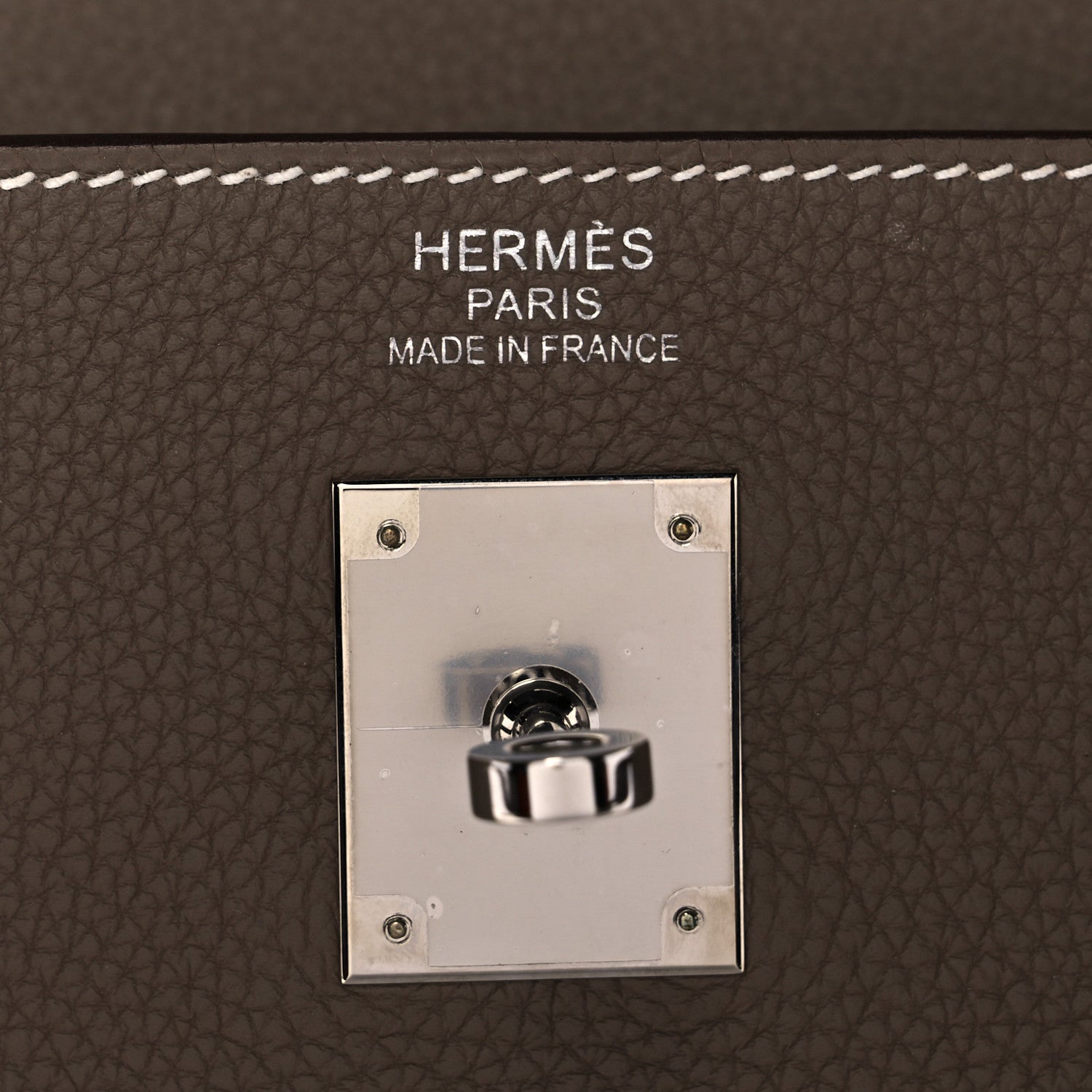 Hermes Togo Kelly Retourne 35 Etoupe 6 of 10