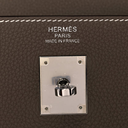 Hermes Togo Kelly Retourne 35 Etoupe 6 of 10