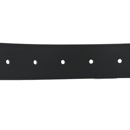 Gucci Azalea Calfskin Enamel Monochrome Double G 30mm Belt 105 42 Black 4 of 4