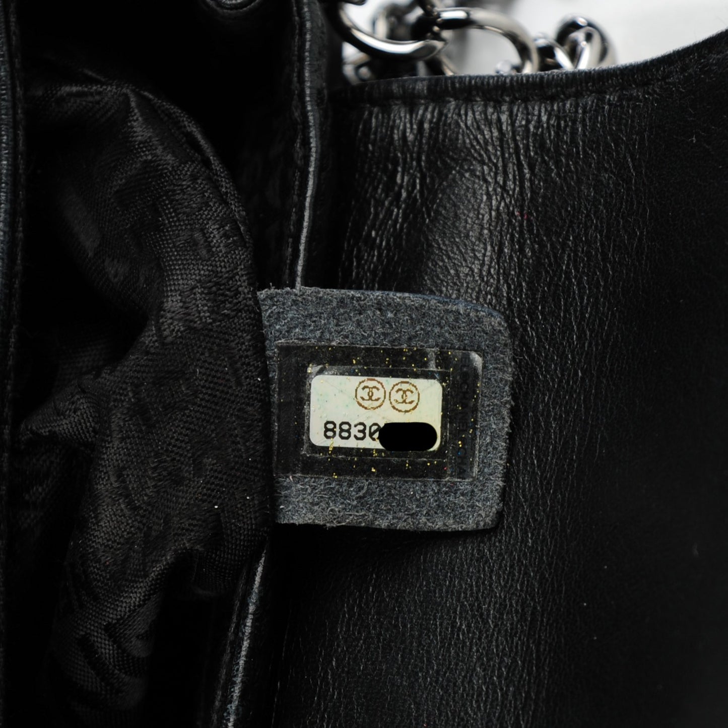 Calfskin Quilted Accordion Flap Black
