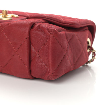 Chanel Iridescent Calfskin Quilted Small Chic Quilt Flap Red 10 of 12