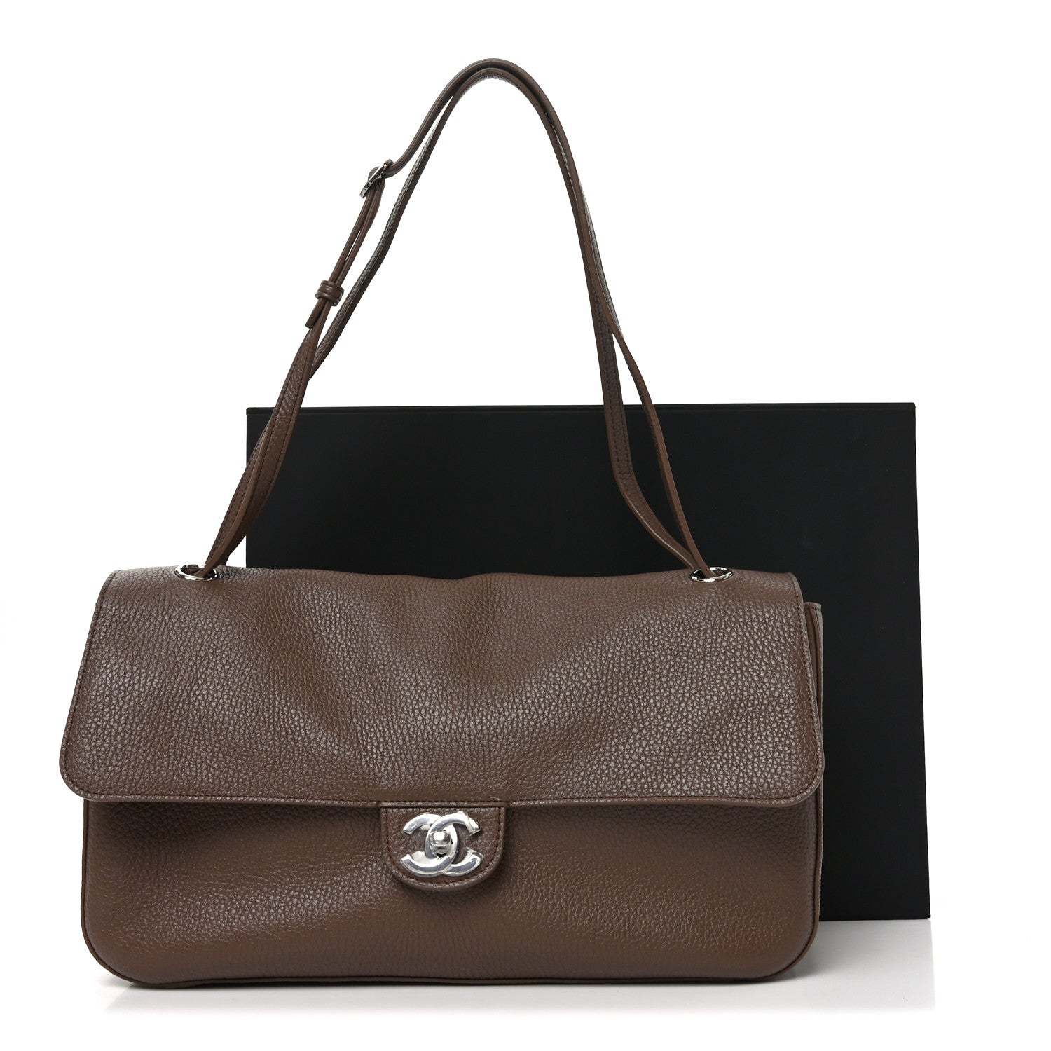 Chanel Grained Calfskin Small Souplissimo Maxi Flap Light Brown 11 of 11