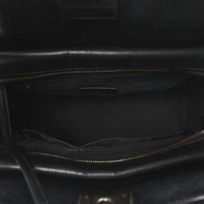 Chanel Calfskin Quilted Double Stitch Large Boy Tote Black 5 of 10