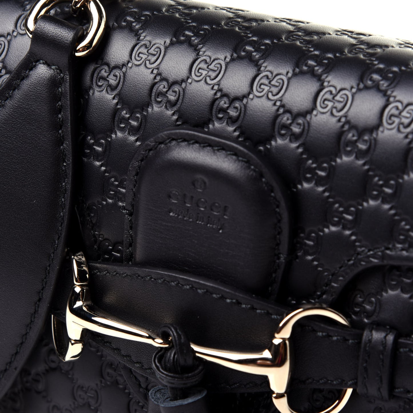 Microguccissima Mini Emily Shoulder Bag Black