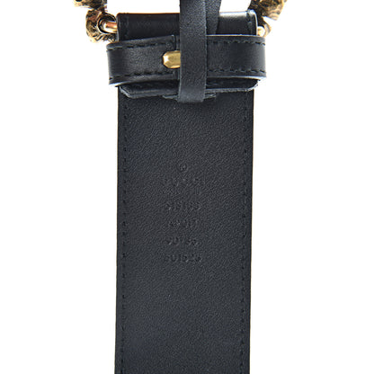 Gucci Calfskin Crystal Double G 40mm Belt 90 36 Black Multicolor 6 of 6