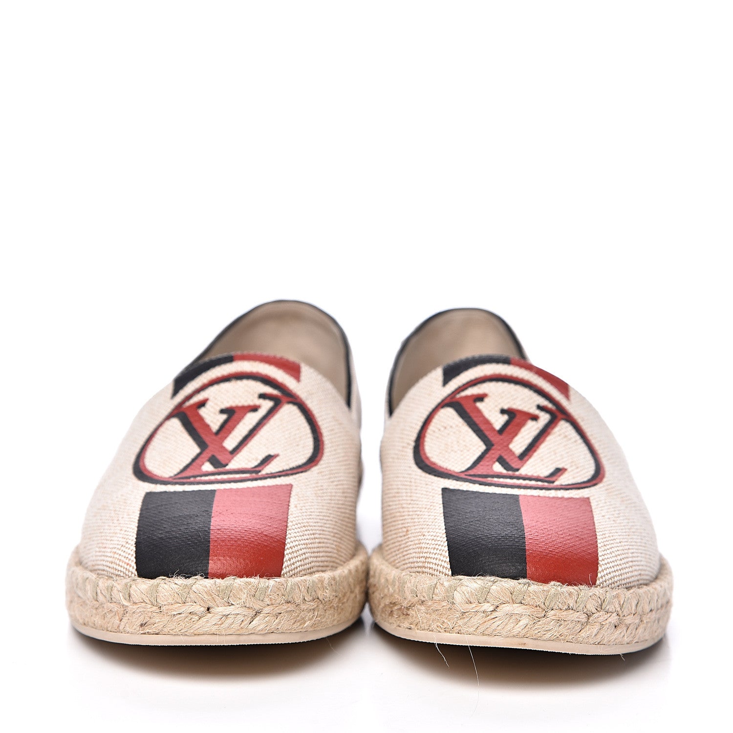 Louis Vuitton Canvas Postcard Espadrille Flats 39 Ecru 2 of 9