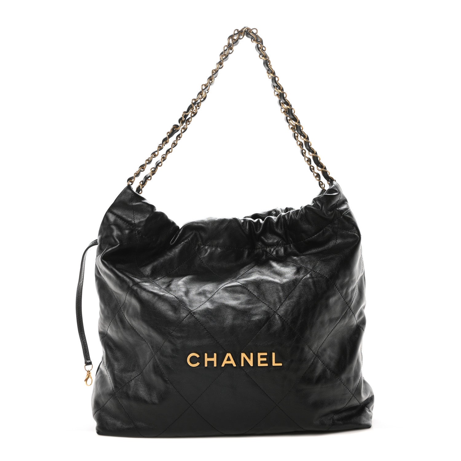 Chanel Shiny Calfskin Quilted Chanel 22 Black 1 of 11