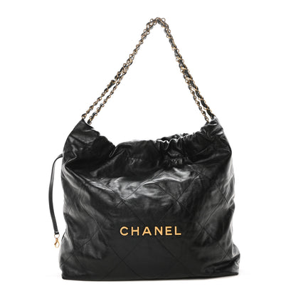 Chanel Shiny Calfskin Quilted Chanel 22 Black 1 of 11