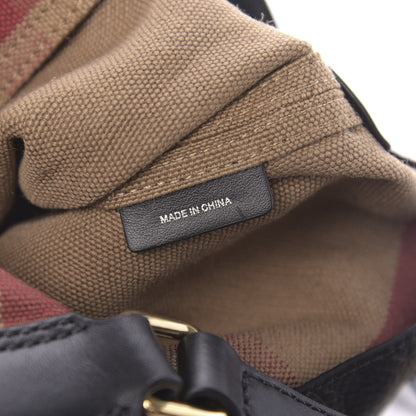Burberry Canvas Mega Check Mini Ashby Tassel Crossbody Black 6 of 10