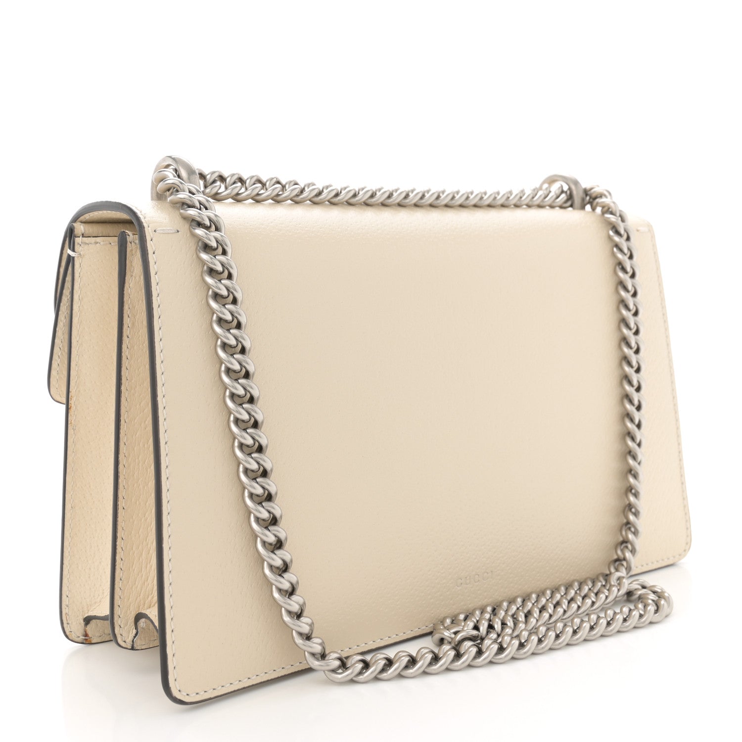 Gucci Textured Calfskin Crystal Small Dionysus Shoulder Bag Mystic White 3 of 14