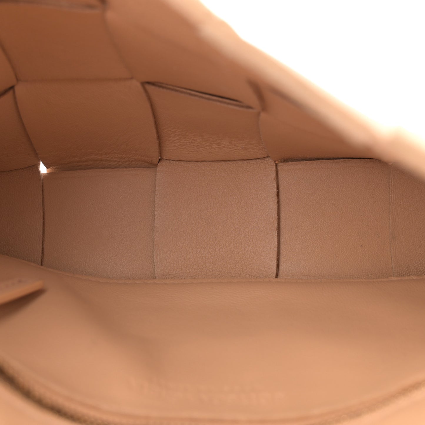 Lambskin Maxi Intrecciato Cassette Crossbody Bag Almond