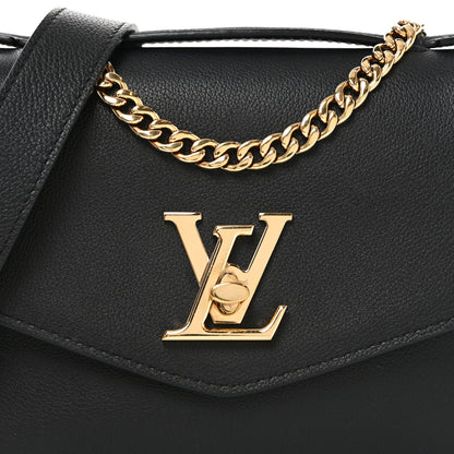 Louis Vuitton Grained Calfskin Lockme Oxford Black 7 of 10