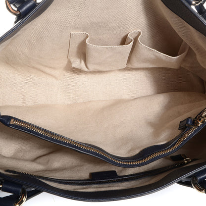 Gucci Cellarius Calfskin Medium Soho Working Tote Blue 5 of 8