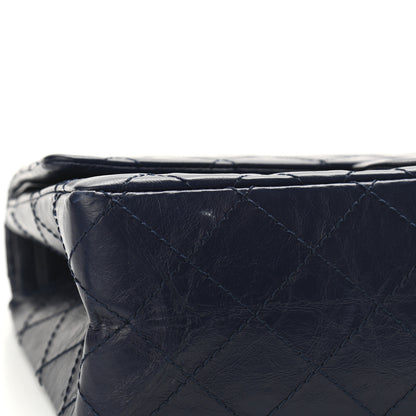 Chanel Aged Calfskin Quilted 2.55 Reissue 226 Flap Navy Blue 11 of 12