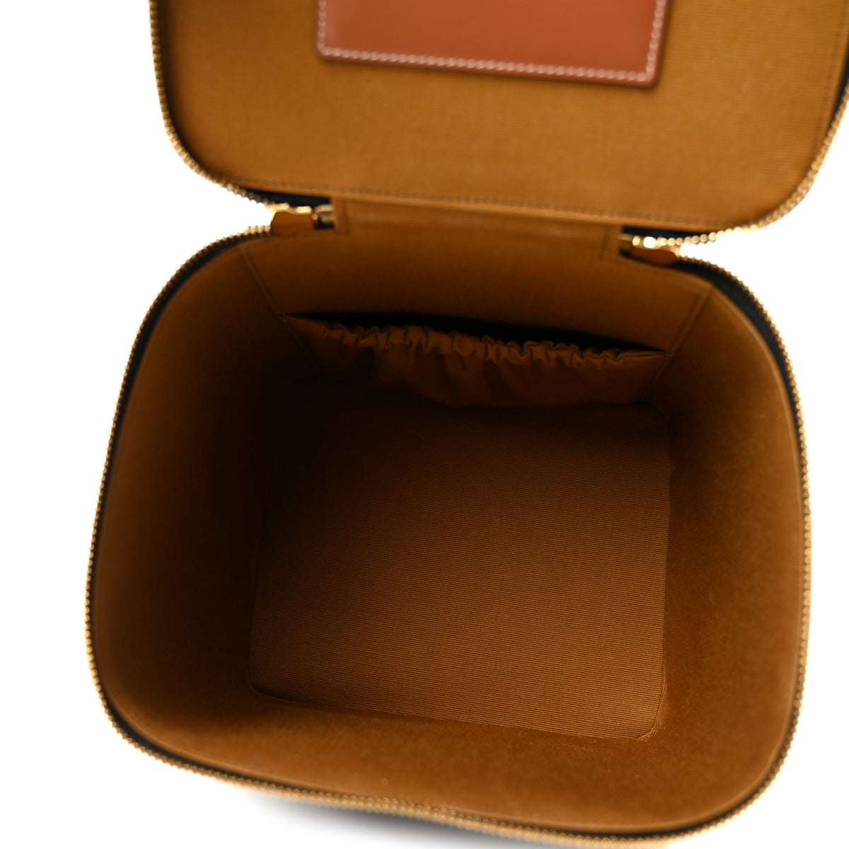 Triomphe Canvas Calfskin Square Vanity Case Tan