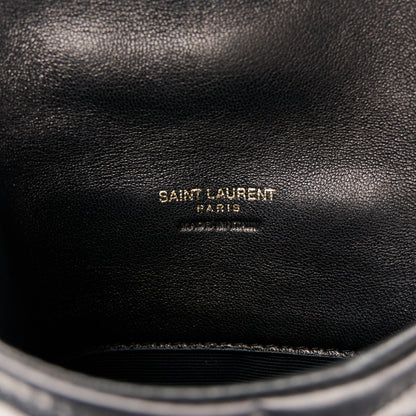 Saint Laurent Lambskin Monogram Loulou Puffer Pouch Clutch Black 7 of 15