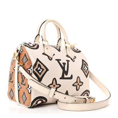 Louis Vuitton Monogram Giant Wild At Heart Speedy Bandouliere 25 Creme 3 of 9