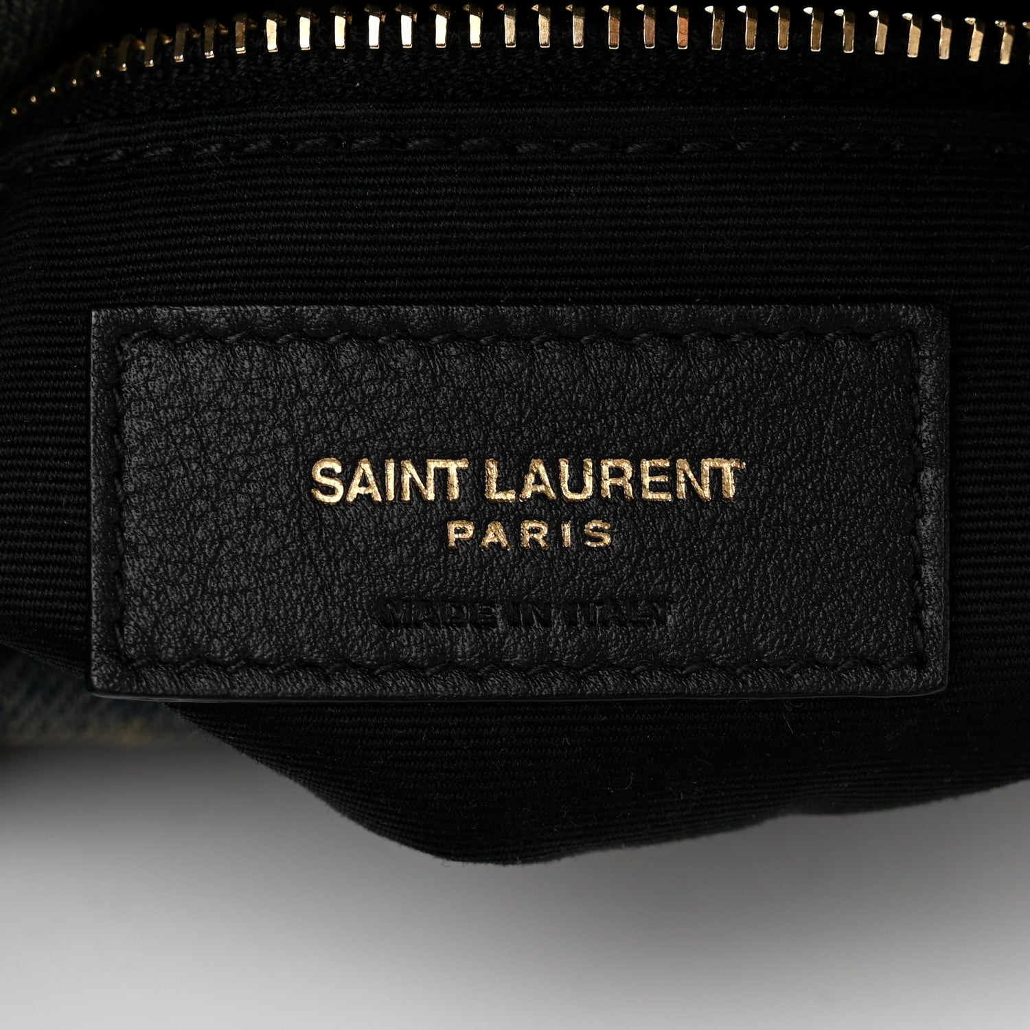 Saint Laurent Denim Quilted Toy Loulou Puffer Monogram Chain Satchel Blue Black 6 of 11