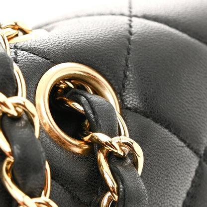Chanel Lambskin Quilted Medium Double Flap Black 18 of 18