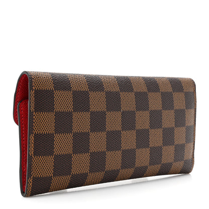 Louis Vuitton Damier Ebene Josephine Wallet Red 4 of 8
