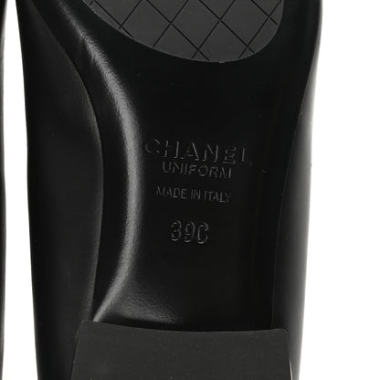 Chanel Lambskin Cap Toe Ballerina Flats 39 Black 7 of 8