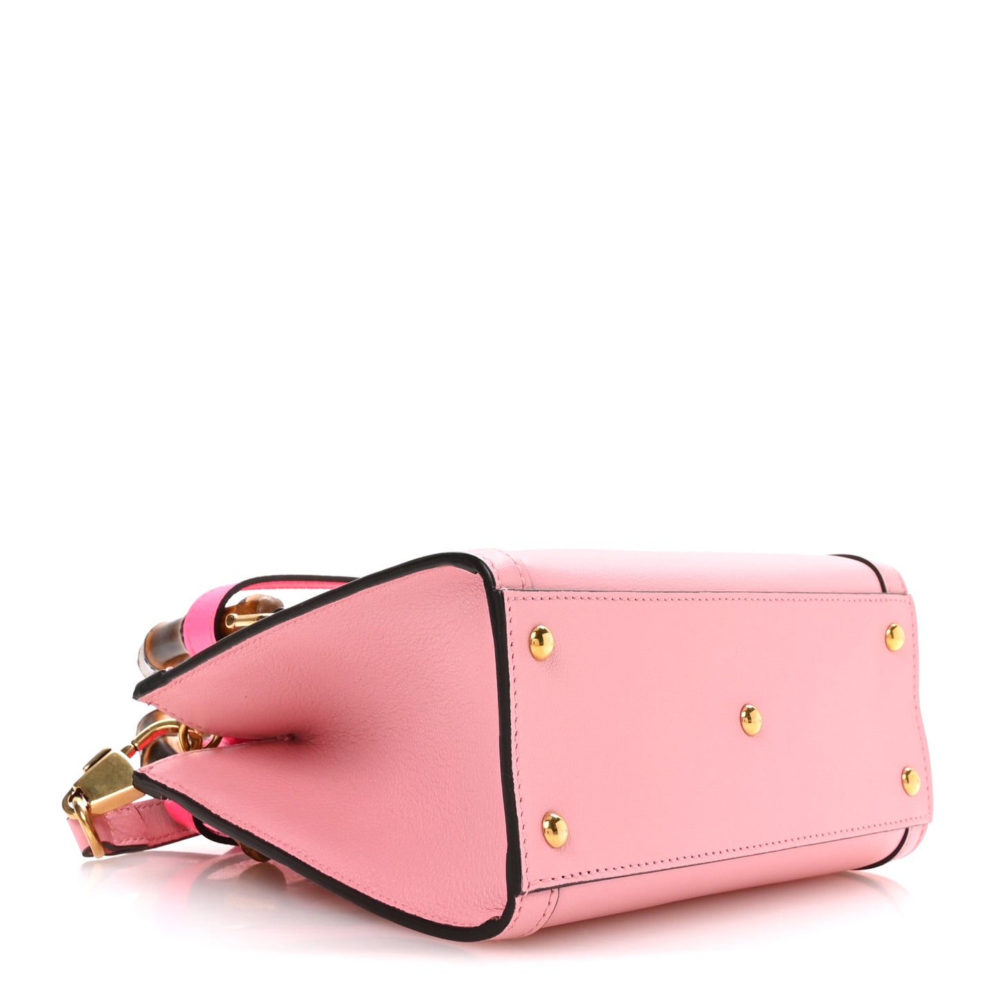 Wonka Grain Calfskin Mini Diana Tote Bag Wild Rose Fuxia Fluo