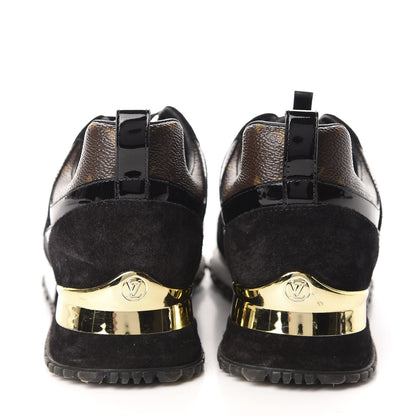 Louis Vuitton Suede Monogram Run Away Sneakers 36 Black 5 of 9