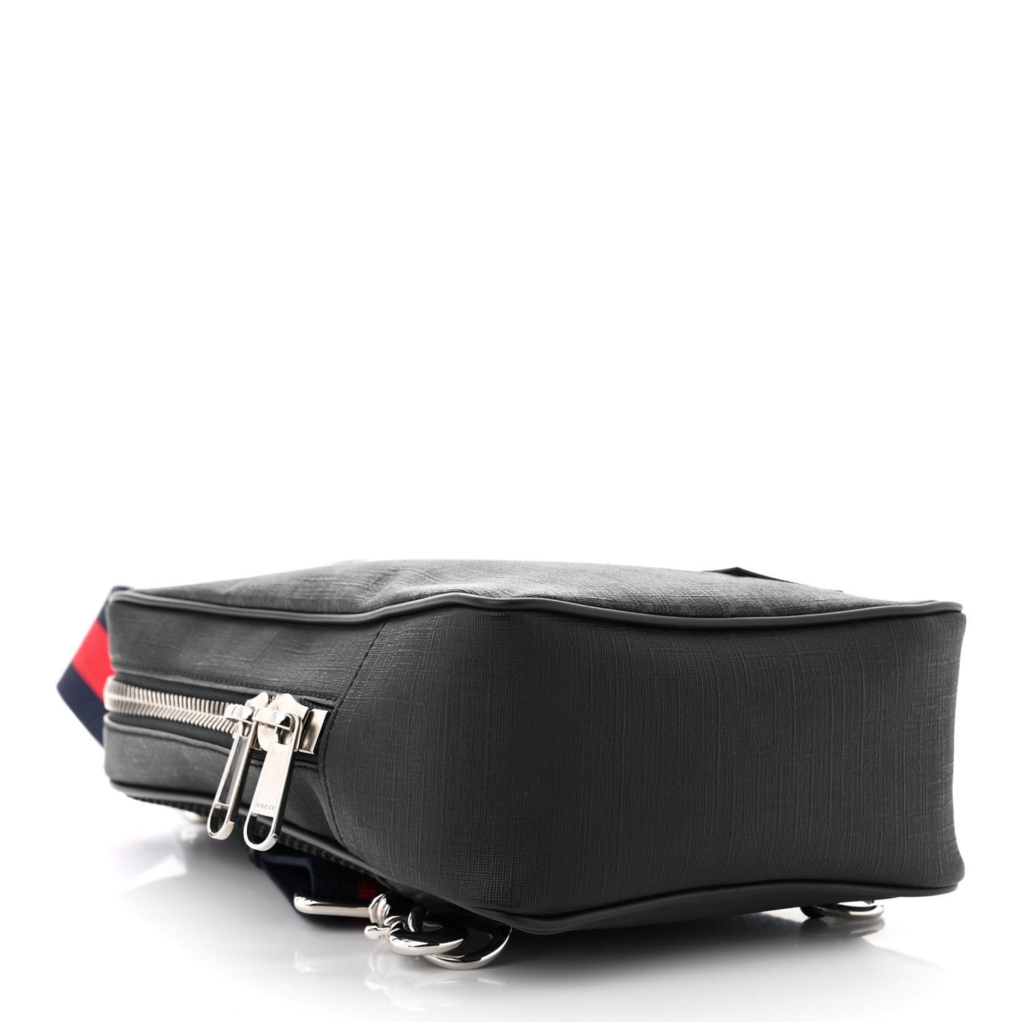 GG Supreme Monogram Web Belt Bag Black Grey