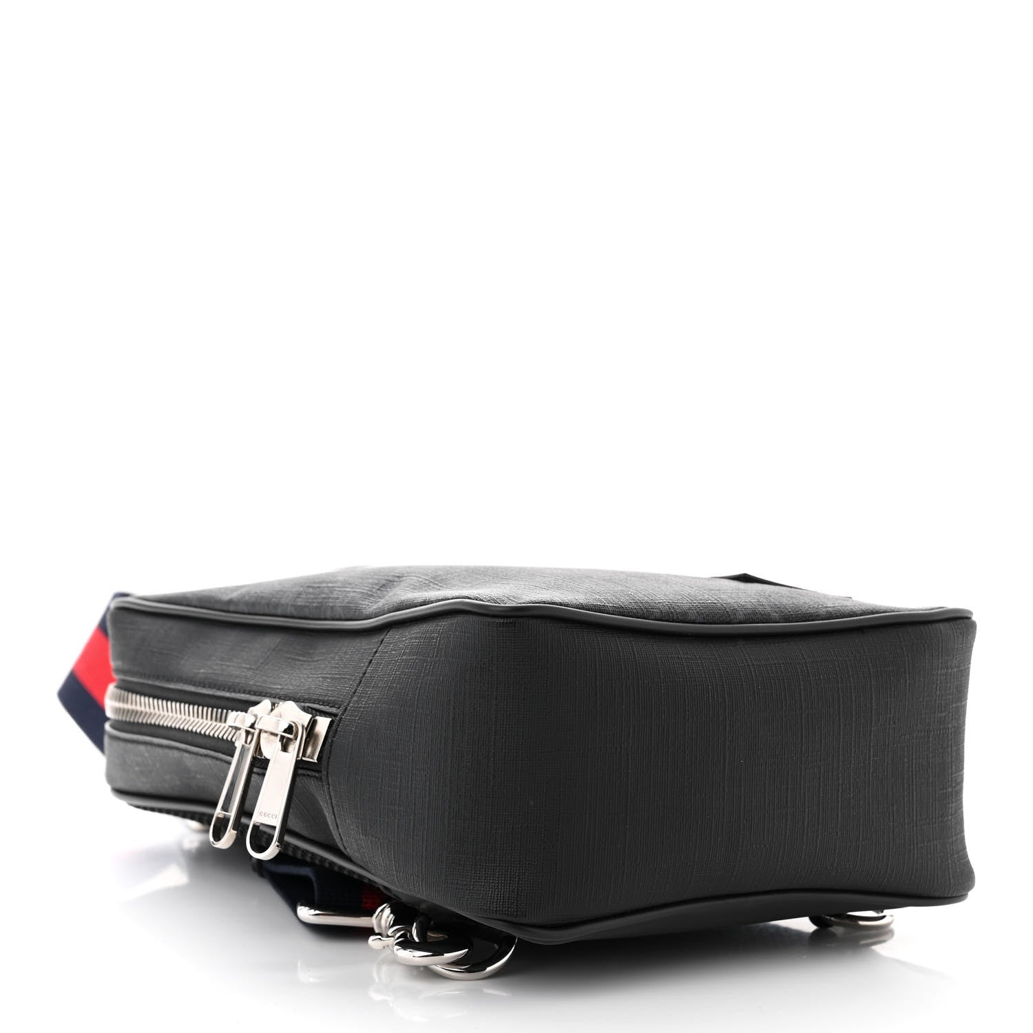 Gucci GG Supreme Monogram Web Belt Bag Black Grey 4 of 10