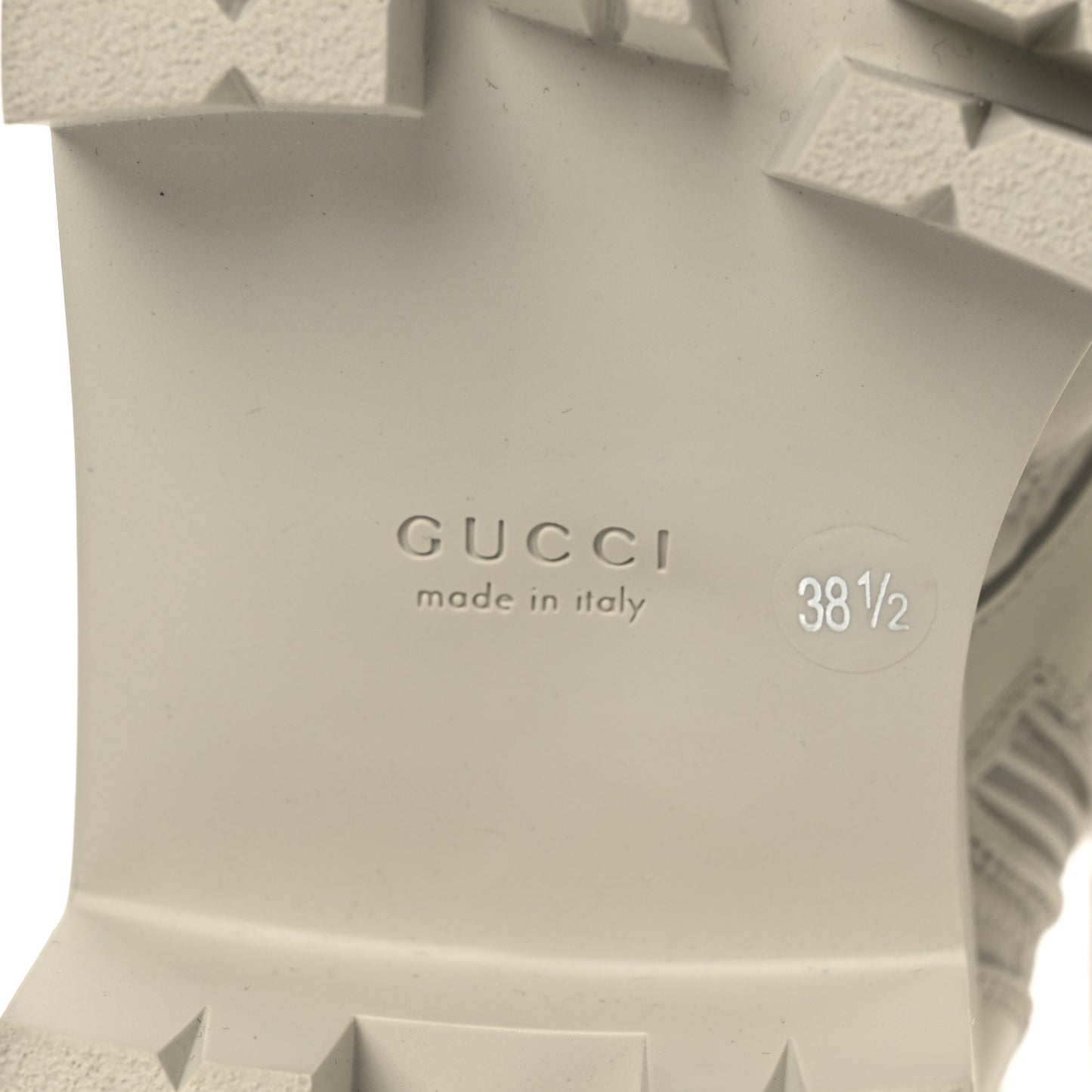Cordovan Lux Nappa GG Matelasse Lace Up 60mm Combat Boots 38.5 Milk White