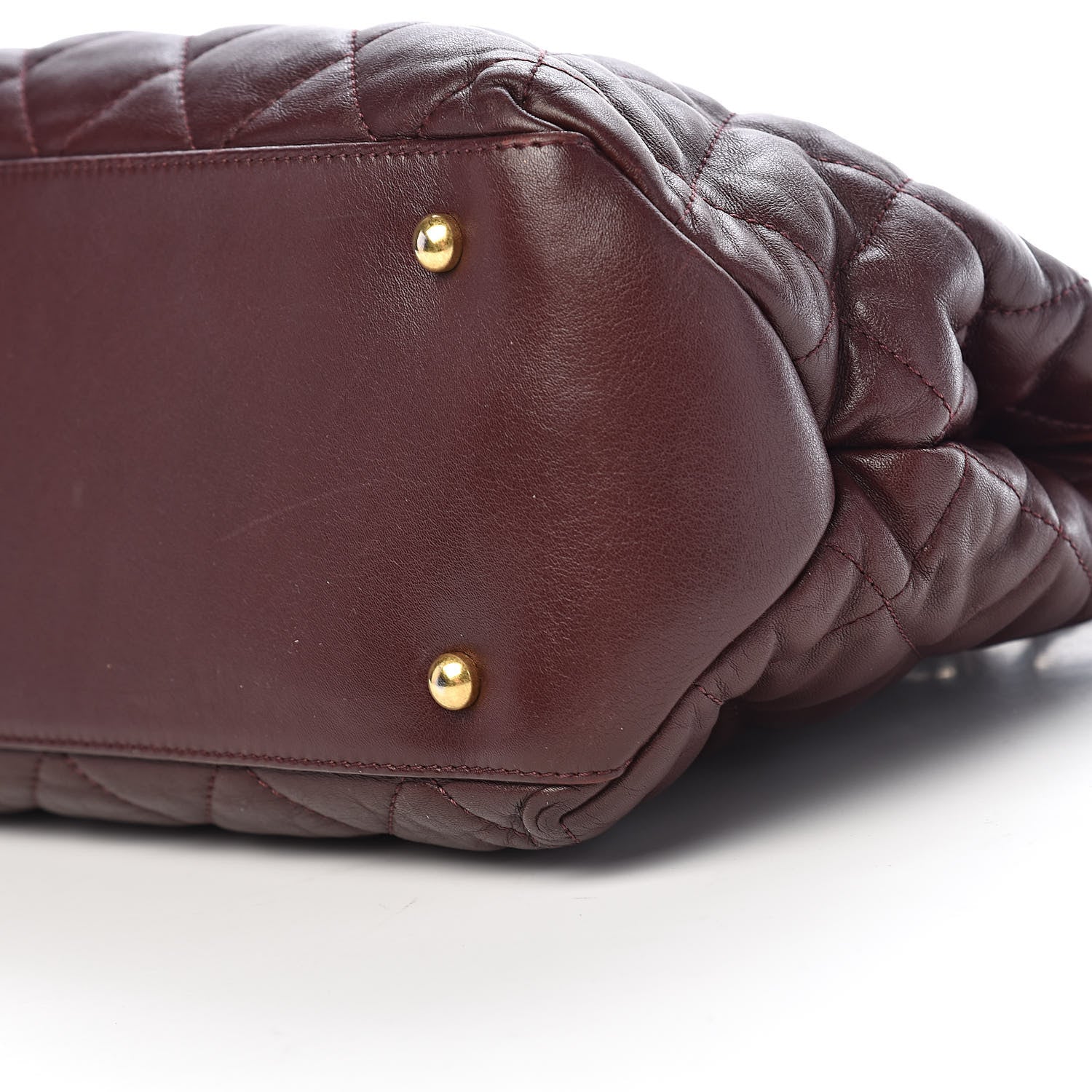 Chanel Calfskin Quilted Medium Soft Elegance Tote Burgundy 9 of 11