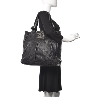 Chanel Distressed Lambskin Le Marais Tote Black 2 of 13