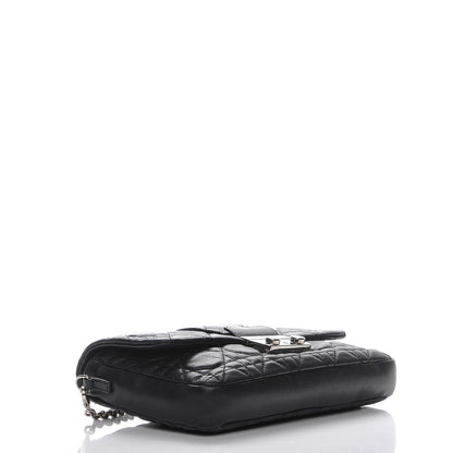 Christian Dior Lambskin Cannage New Lock Pouch Black 4 of 9