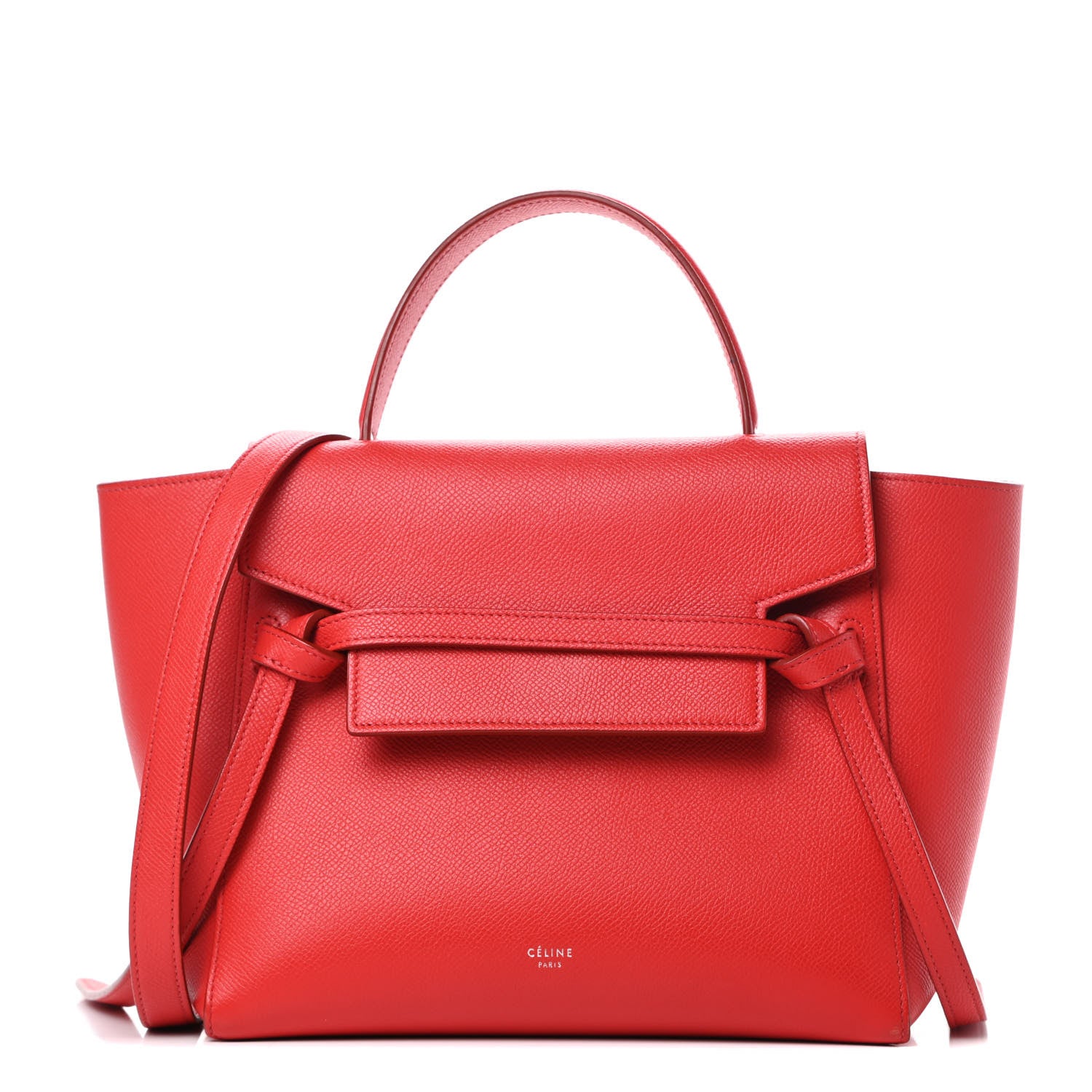 Celine Grained Calfskin Micro Belt Bag Coquelicot 1 of 12
