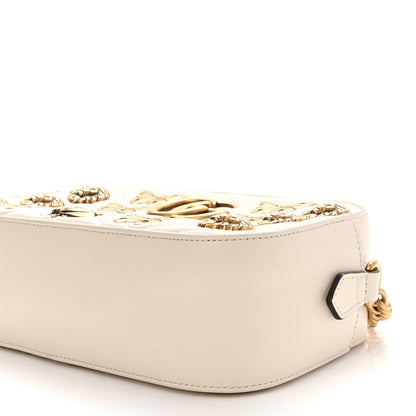 Gucci Calfskin Matelasse Animal Studs Small GG Marmont Chain Shoulder Bag White 9 of 9