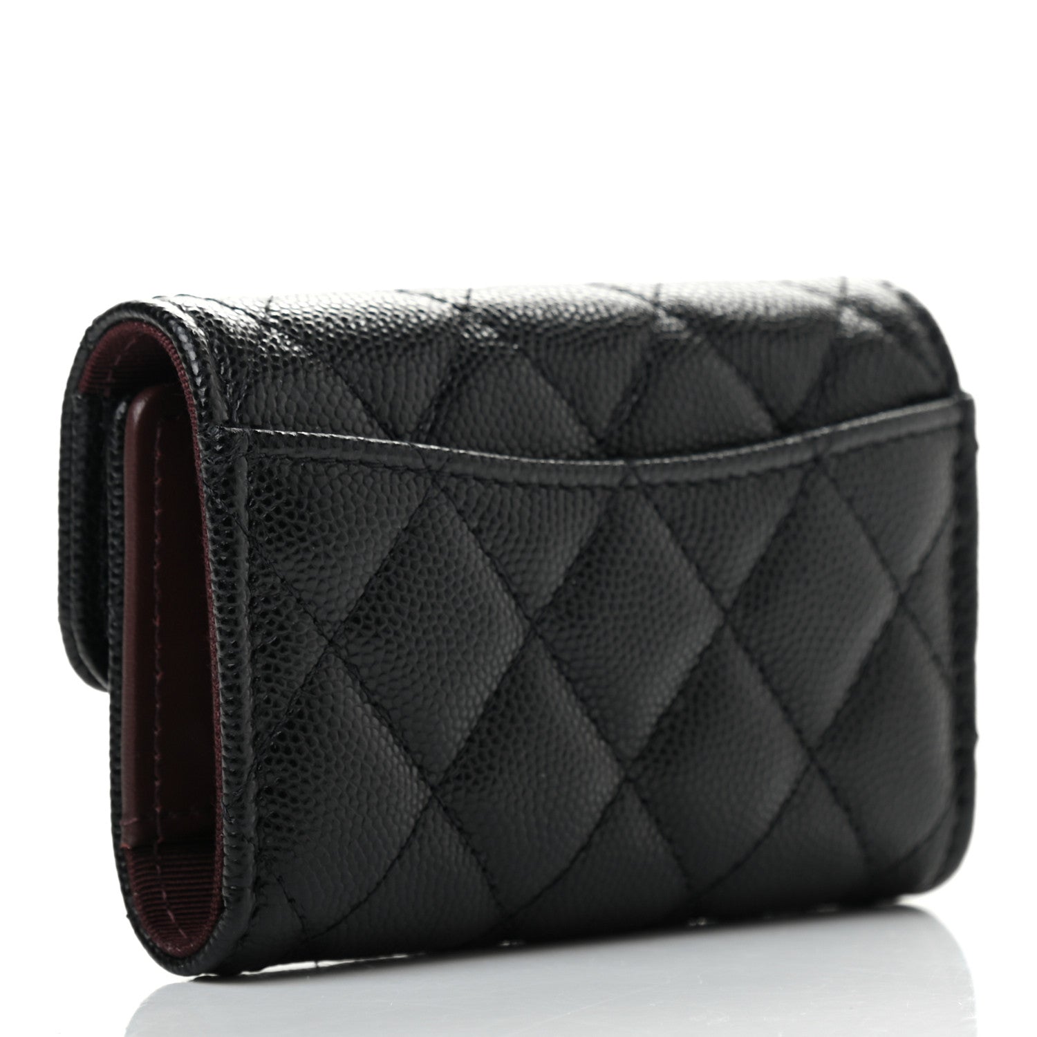 Chanel Caviar Quilted Classic 4 Key Holder Wallet Black 3 of 8