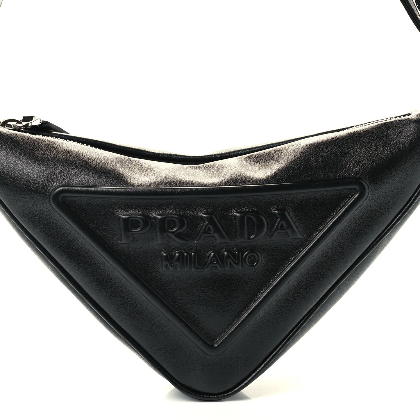 Grace Lux Triangle Pouch Black