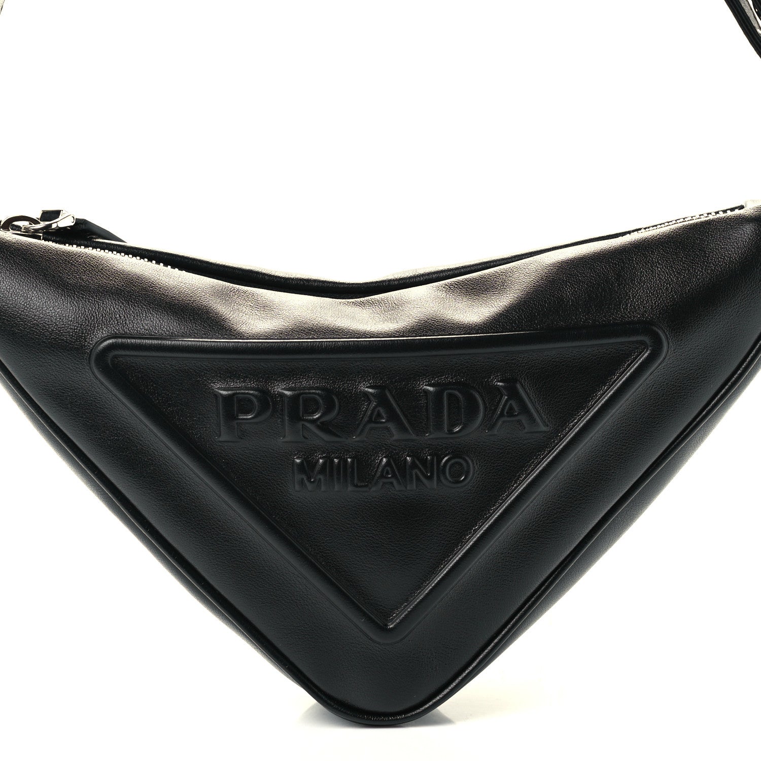 Prada Grace Lux Triangle Pouch Black 8 of 10