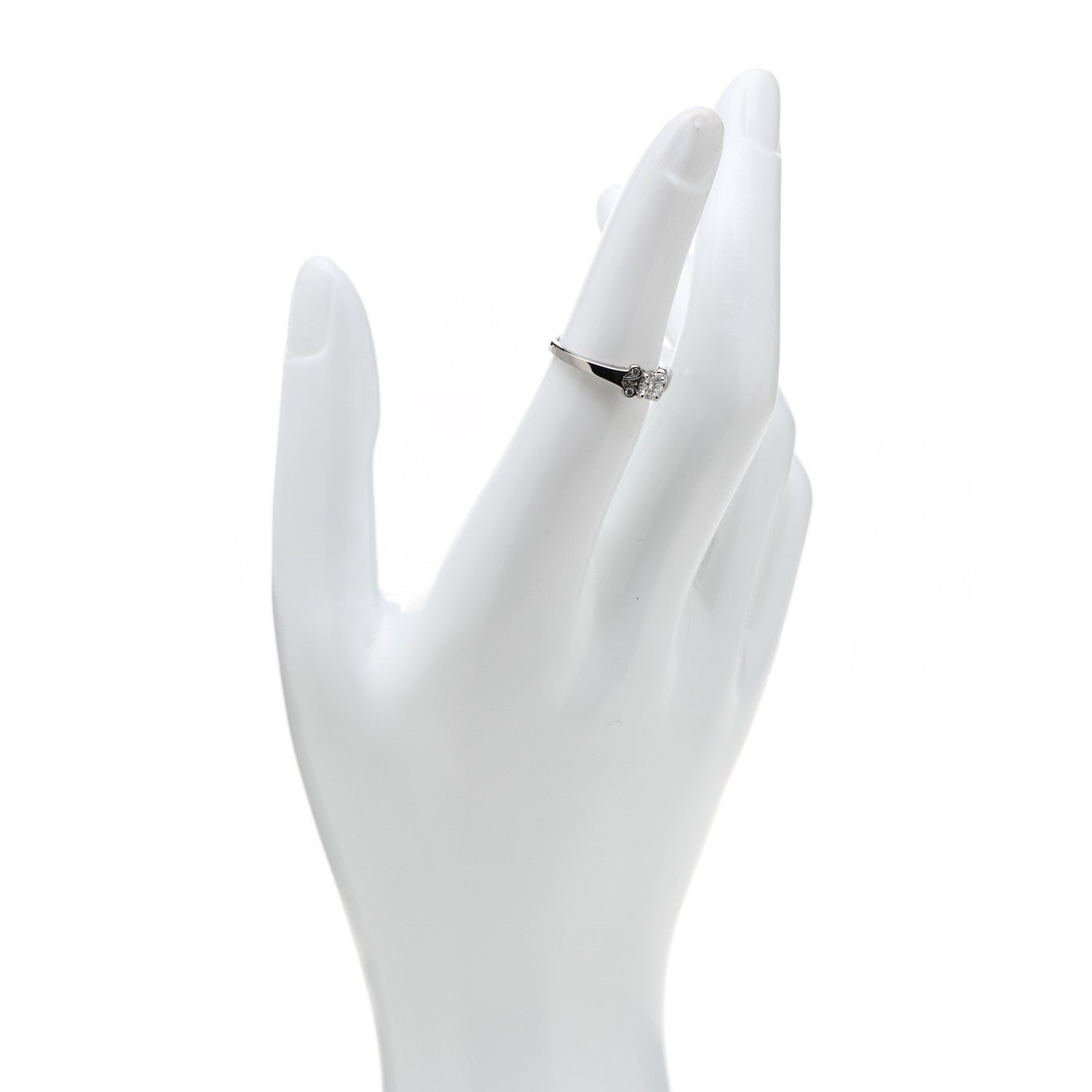 Cartier Platinum Diamond .25ct Ballerine Solitaire Engagement Ring 50 5.25 2 of 6