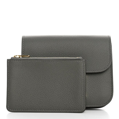 Hermes Evercolor Constance Slim Wallet Gris Meyer 3 of 9