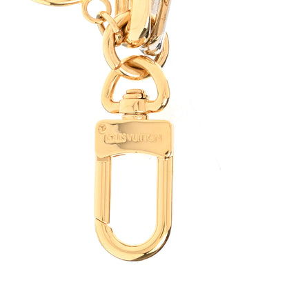 Louis Vuitton Metal LV Edge Chain Bag Charm Silver Gold 3 of 5