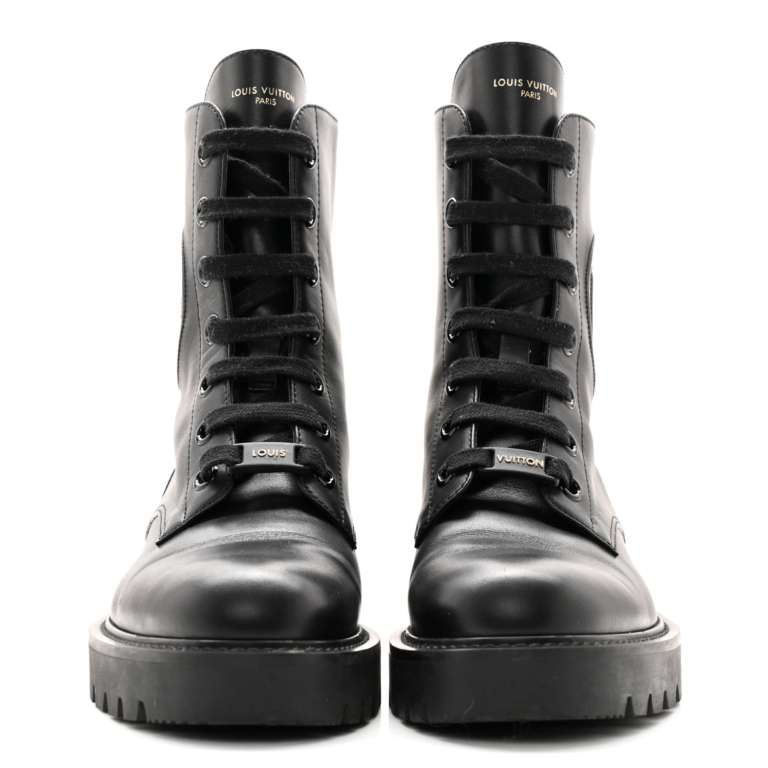 Louis Vuitton Calfskin Territory Ranger Boots 37 Black 2 of 11
