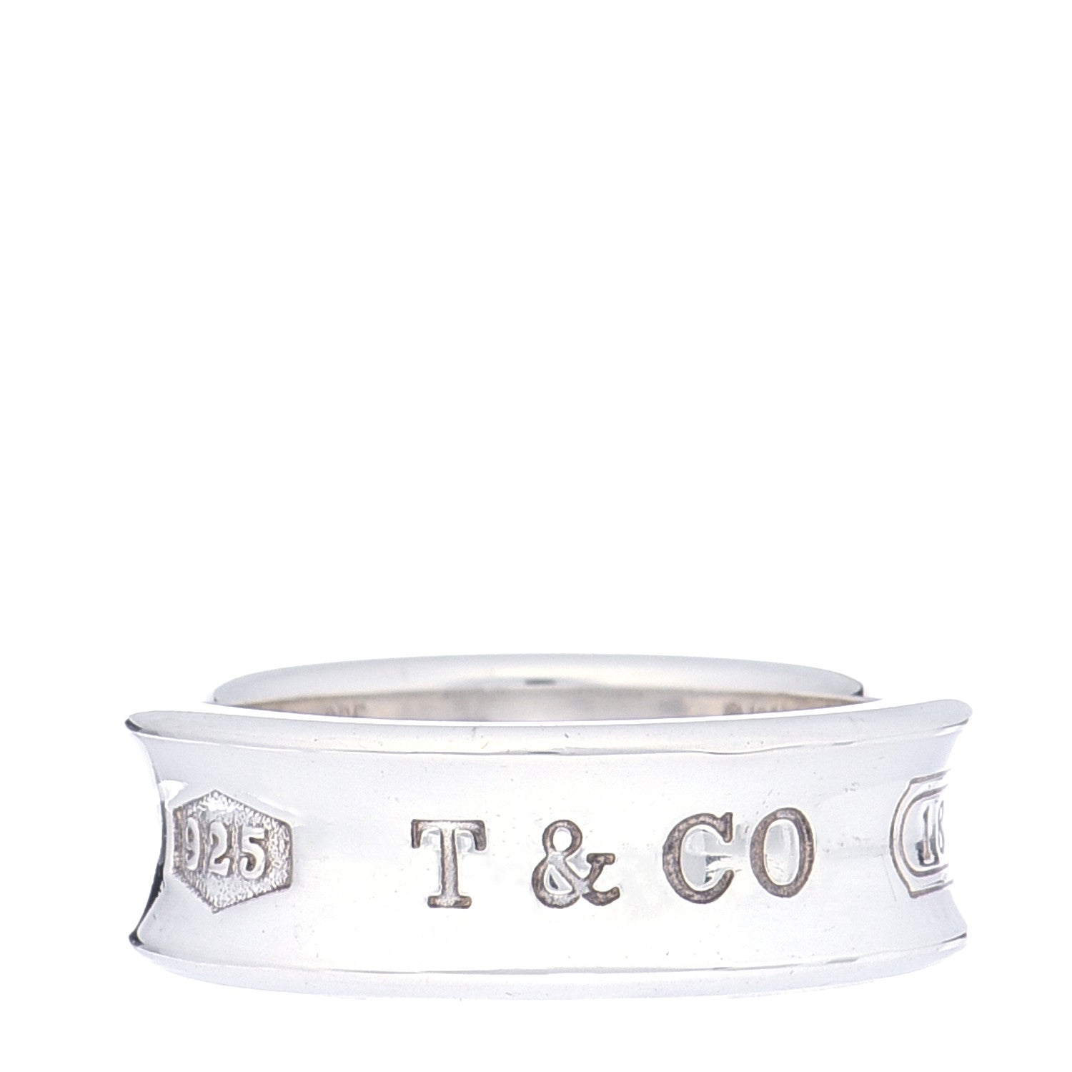 Tiffany Sterling Silver 1837 Band Ring 54 6.75 1 of 7