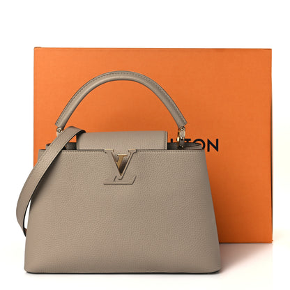 Louis Vuitton Taurillon Capucines MM Galet 10 of 10