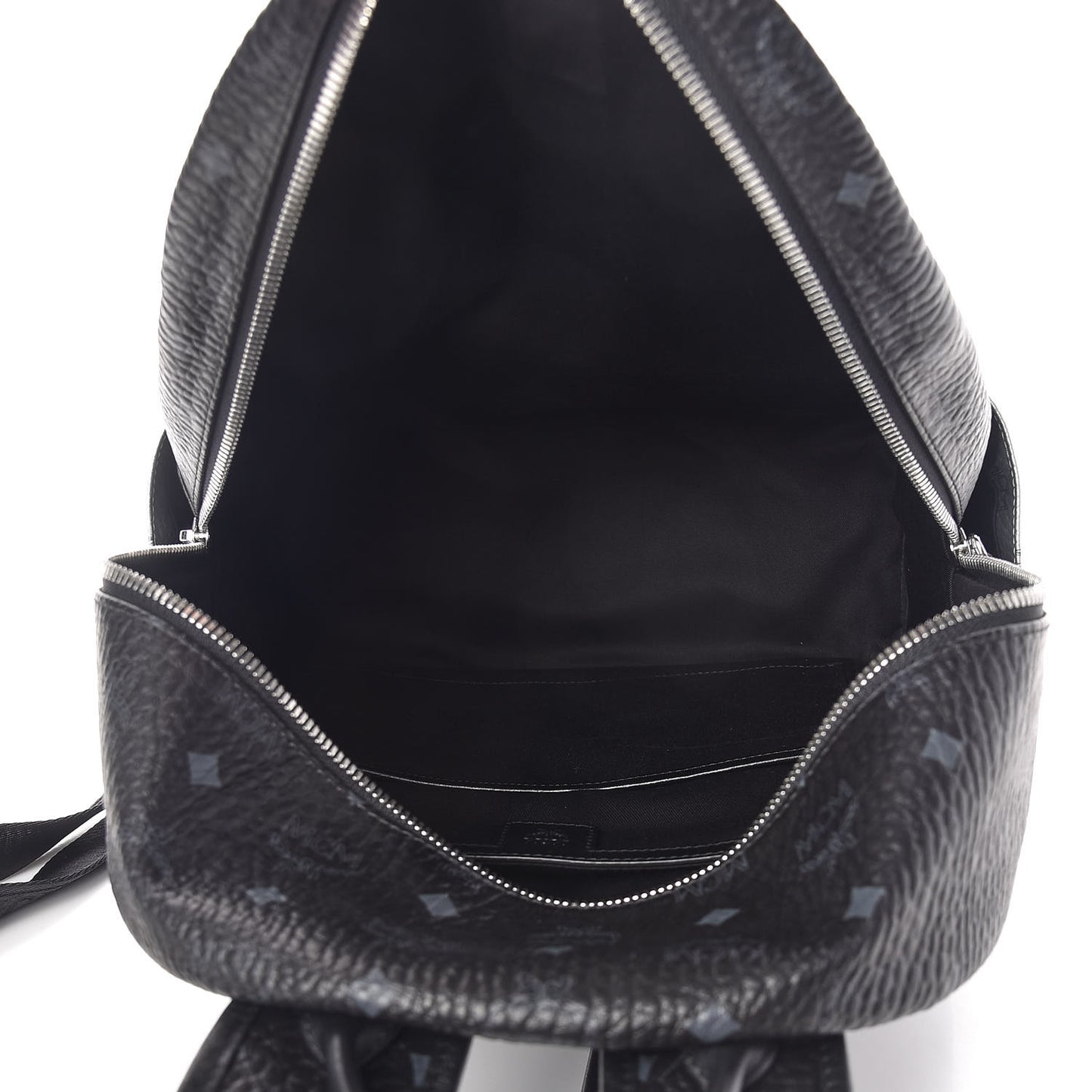 Metallic Visetos Striped Medium Stark Backpack Silver Black