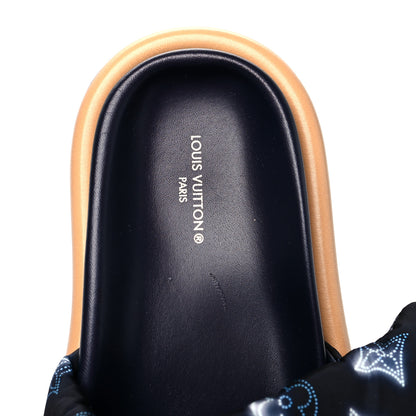 Louis Vuitton Nylon Monogram Womens Pool Pillow Comfort Mules 36 Navy Blue 7 of 9